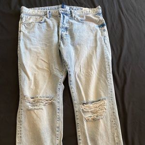 H&m slim fit cropped jeans - light wash